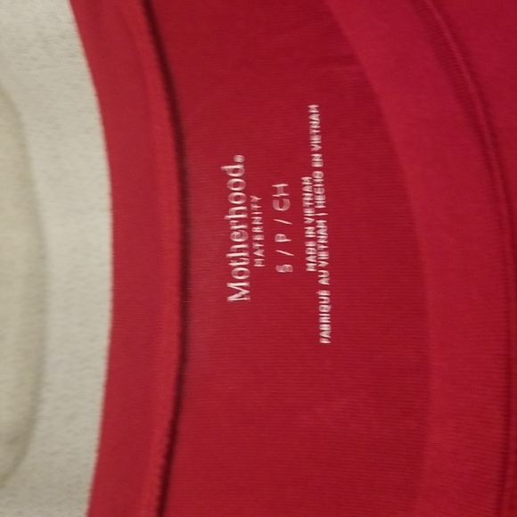 Motherhood maternity jersey knit top size small red lightly use - Picture 2 of 2